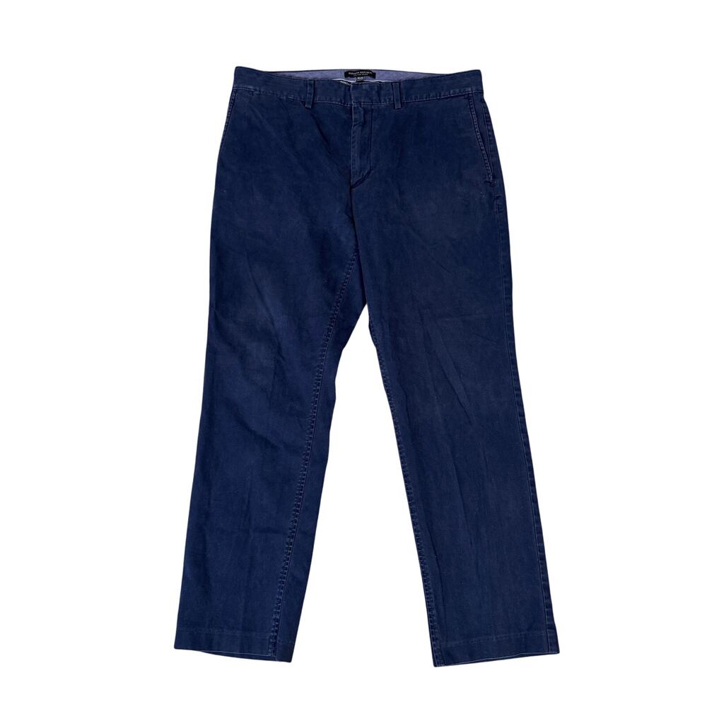 Banana Republic Fulton Chino Straight Navy Pants US Mens 35x29